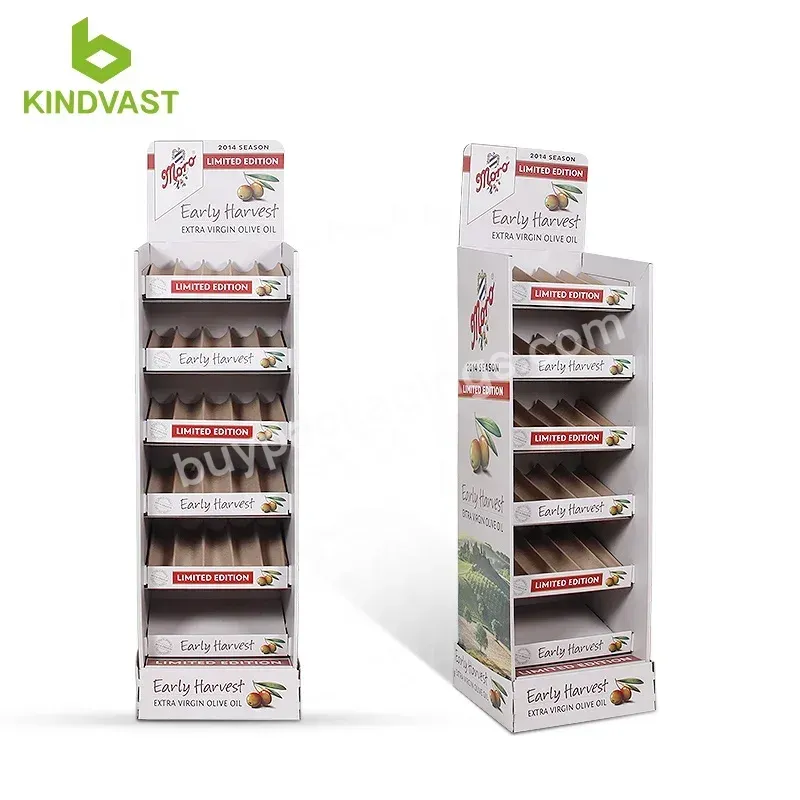 Cardboard Display Rack Retail Honeycomb Beverages Display Stand