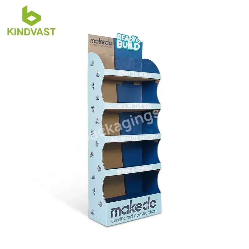 Cardboard Floor Display Cardboard 5 Tier Pop Cardboard Display Rack For Product Display