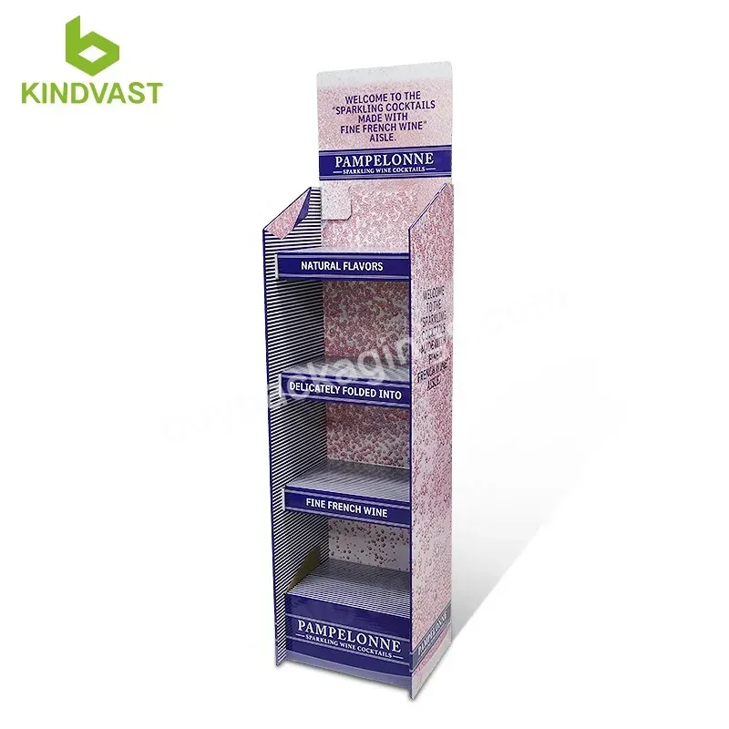 Cardboard Floor Display Shelf Cardboard Beverage Display - Buy Beverage Display Racks,Cardboard Beverage Display,Floor Standing Beverage Display Rack.