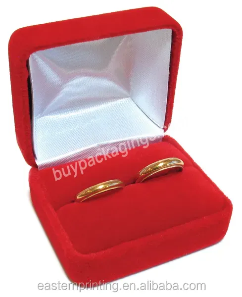 Cheap Velvet Engagement Ring Box Paper Recyclable Earring Box Gift & Craft Eastern 500pcs Accept Cn;shg Jewelry Display Pdf