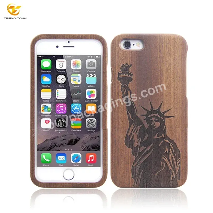 Cherry Custom Laser Engraving Real Wood Bamboo Phone Wooden Case For Iphone 6/6s