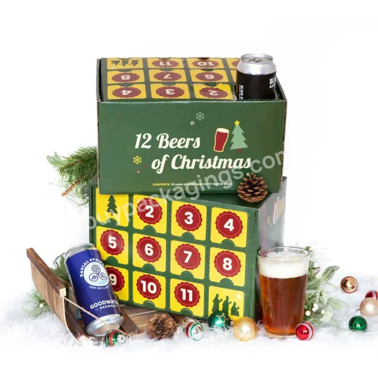 China Factory Reasonable Competitive Price Beer Wine Bottle Box Advent Calendar Box For Christmas Wine Advent Calendar 2023