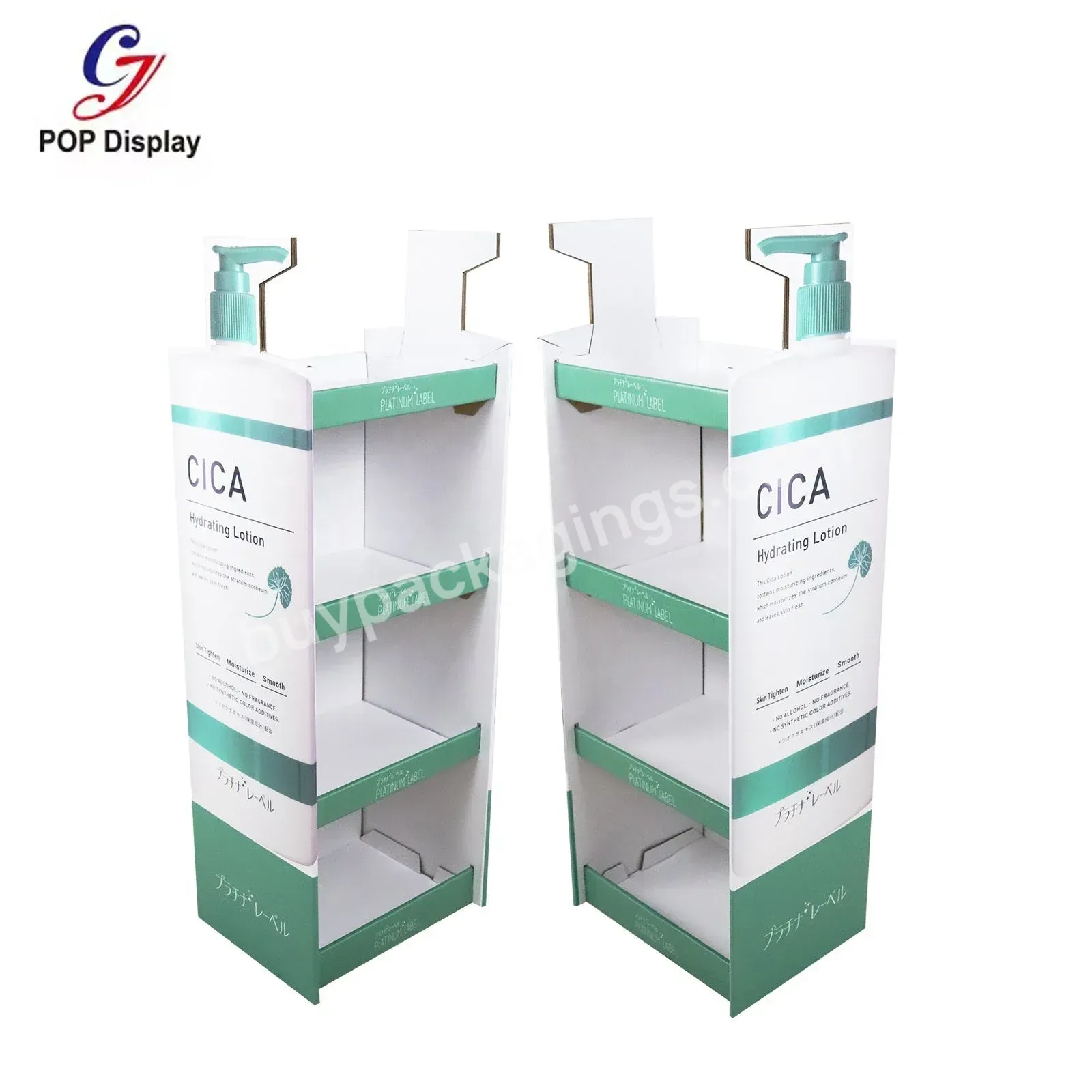 China Manufacturer Cardboard Display Stand Promotion Paper Free Floor Standing Merchandising For Shampoo Beauty Product