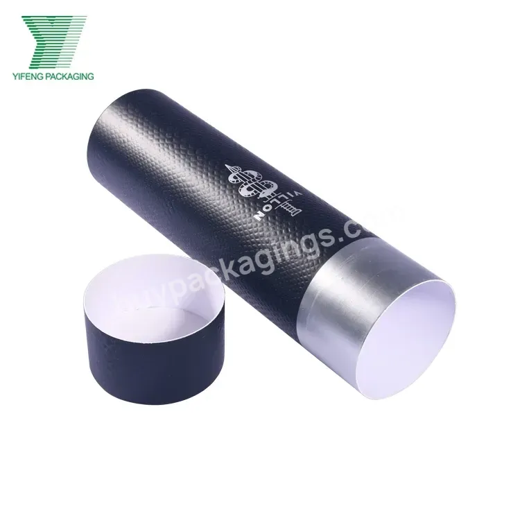 China Manufacturer Eco Friendly Paper Cylinder Packaging Paper Cardboard Box For Wine Bottle Packaging With Ribbon