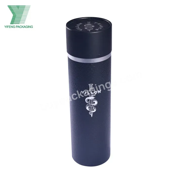 China Manufacturer Eco Friendly Paper Cylinder Packaging Paper Cardboard Box For Wine Bottle Packaging With Ribbon