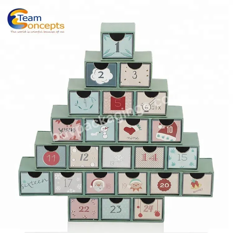 China Supplier Custom Christmas Advent Calendar Packaging Box