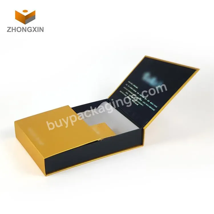 China Supplier Custom Logo Luxury Design Flip Box Packaging Yellow Gift Box Magnetic Closure Eco Packaging For Cosmetics