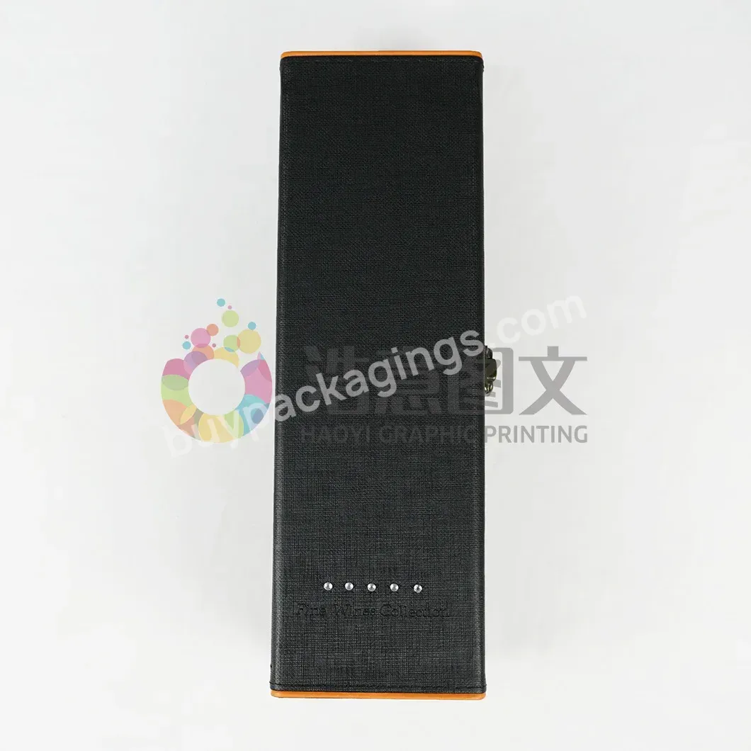 China Wholesale Custom High Quality Luxury Premium Leather Rectangular Bottle Wine Box For Bottle Wine Packaging