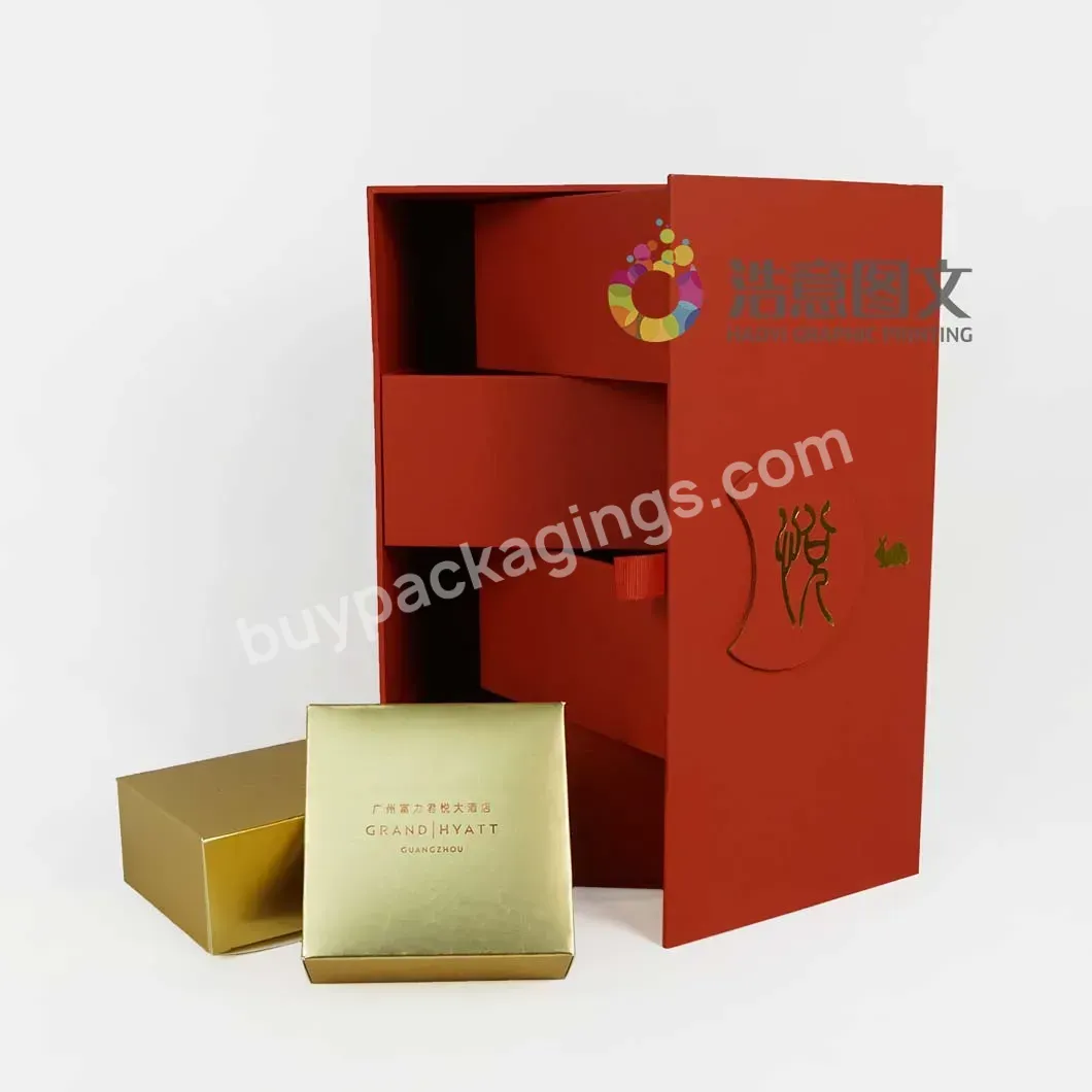 China Wholesale Fcs Exclusive Design Of New Styles Drawer Type Premium High Capacity Food Gift Box 4 Divider Cookie Box