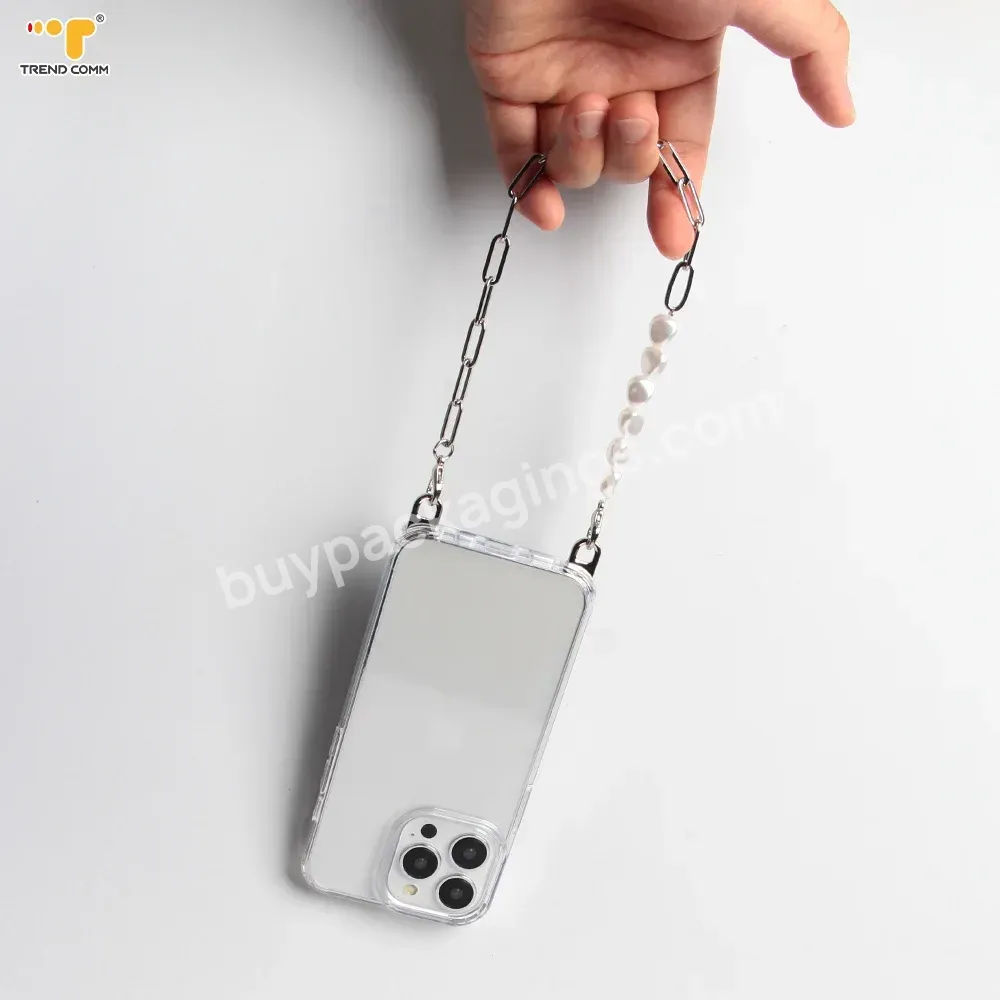 Clear Pc Tpu Girls Transparent Clear Necklace Strap Band Phone Case Mobile Cover For Iphone 12 13 14 15pro