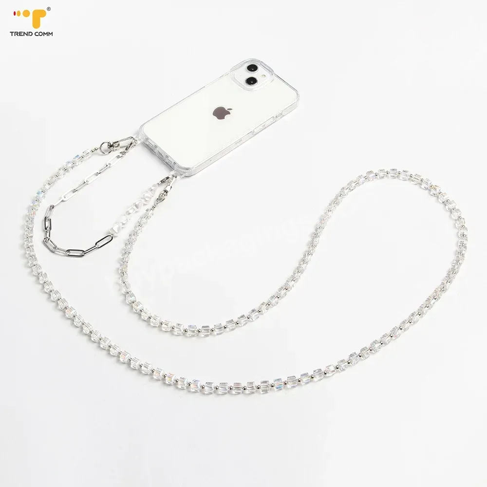 Clear Pc Tpu Girls Transparent Clear Necklace Strap Band Phone Case Mobile Cover For Iphone 12 13 14 15pro