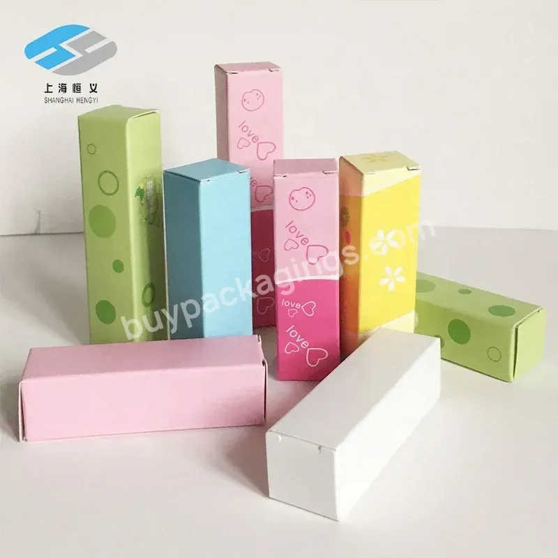 Colorful Customize Logo Paper Box For Lip Gloss Small Window Paper Packing Box