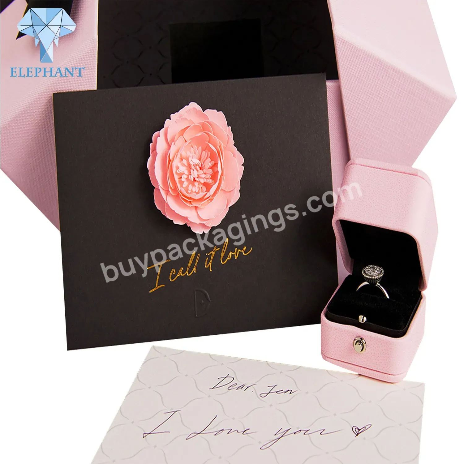 Compartments Packaging Wedding Card Packaging Box Wedding Invitation Box
