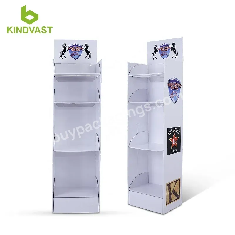 Corrugated Display Stand Cardboard Display Stand Rack For Clothing Retail - Buy Free Standing Display Rack,Retail Display Racks And Stands,Corrugated Display.