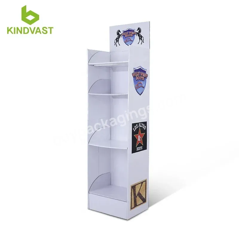 Corrugated Display Stand Cardboard Display Stand Rack For Clothing Retail