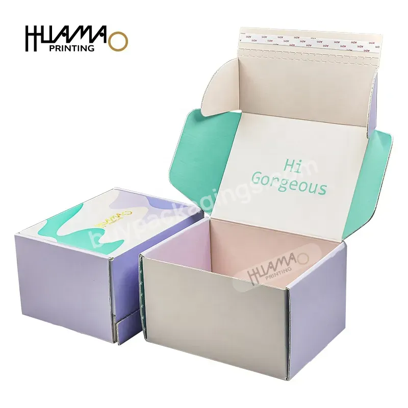 Cosmetic Packaging Paper Bags Carton Foil Balloon Bolsas Papel Kraft Wig Box Ever Holographic Stickers Reusable Mailer Boxes