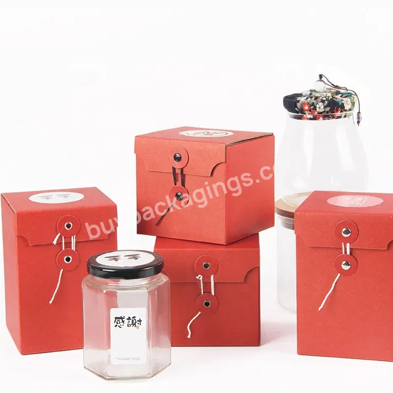 Creative Customization Folding Recycle Corrugated Cardboard Thickened Honeypot Bee Honey Jam Gift Box Packaging