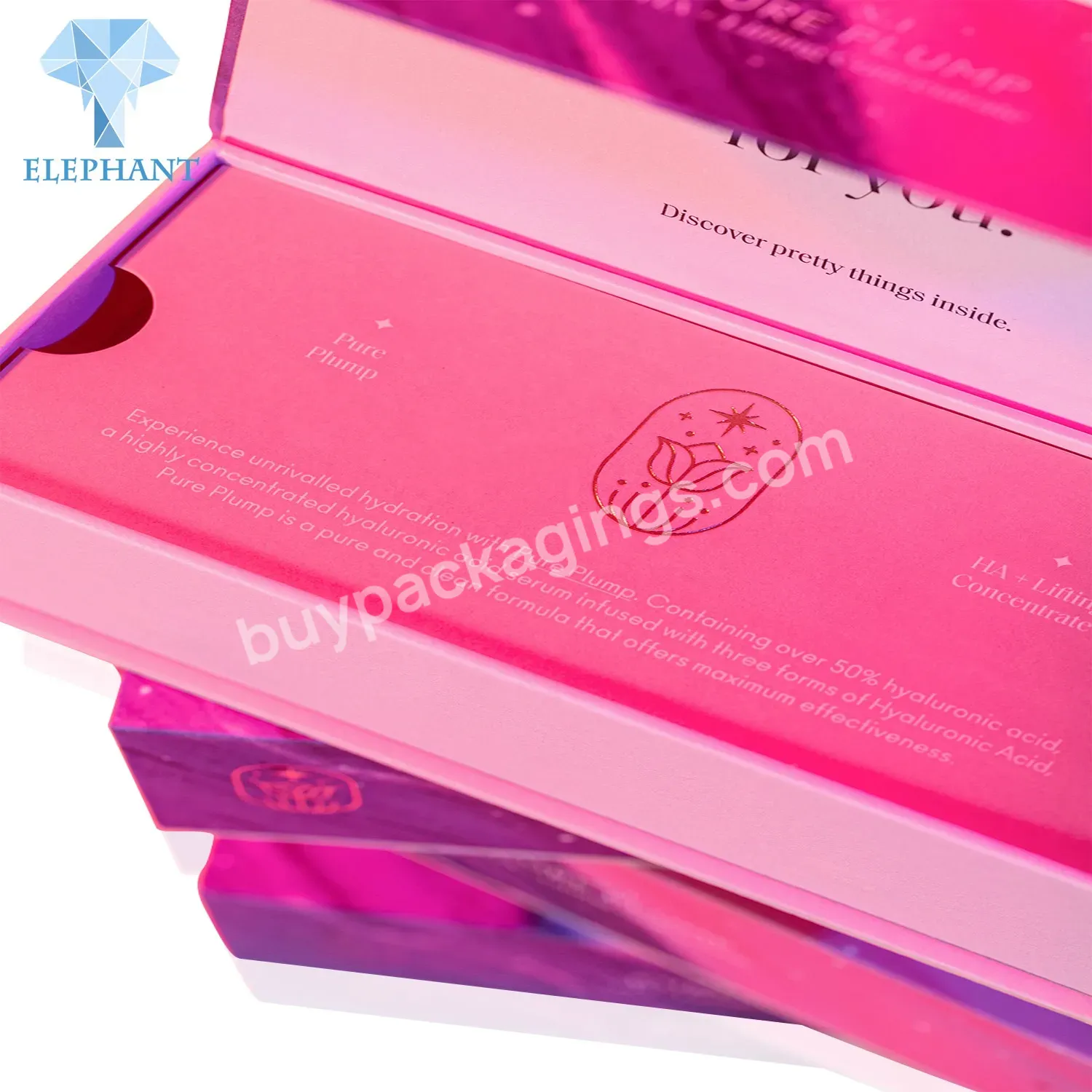 Custom 25mm Bulk Strips Mink Pink Luxury Bling Book Magnetic Eyelashes Box Packaging