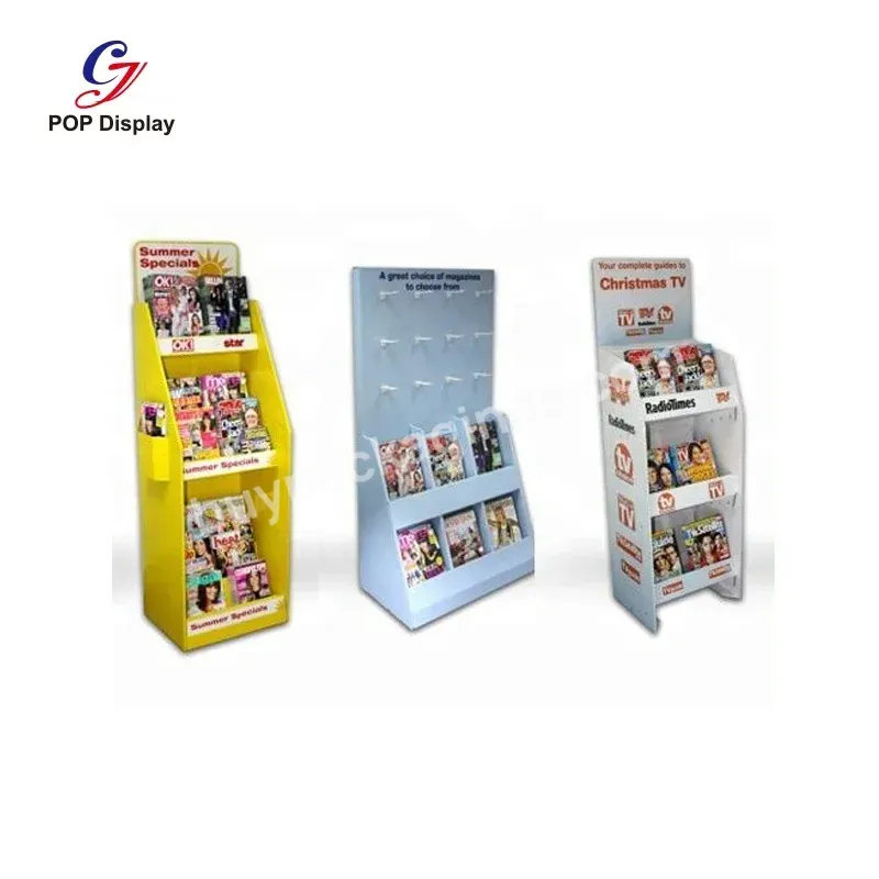 Custom 3 Shelf Promotional Display Stand Cardboard Portable Corrugated Paper Floor Rack Tower Library Magazine Comic Book Box - Buy Corrugated Paper Rack,Library Book Display Stand,Custom Display Cardboard.