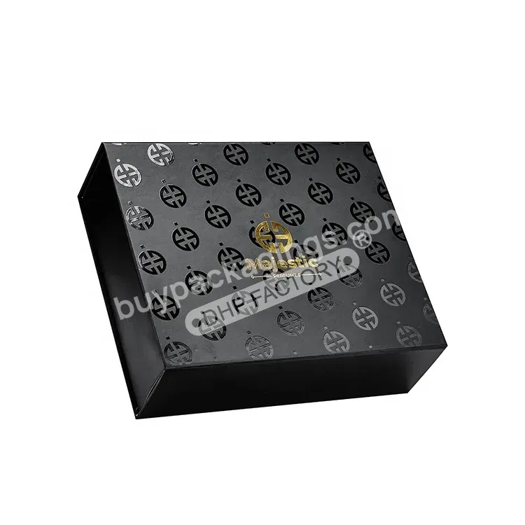 Custom Black Luxury Cardboard Magnetic Flip Top Rigid Large Gift Folding Lipstick Packaging Magnetic