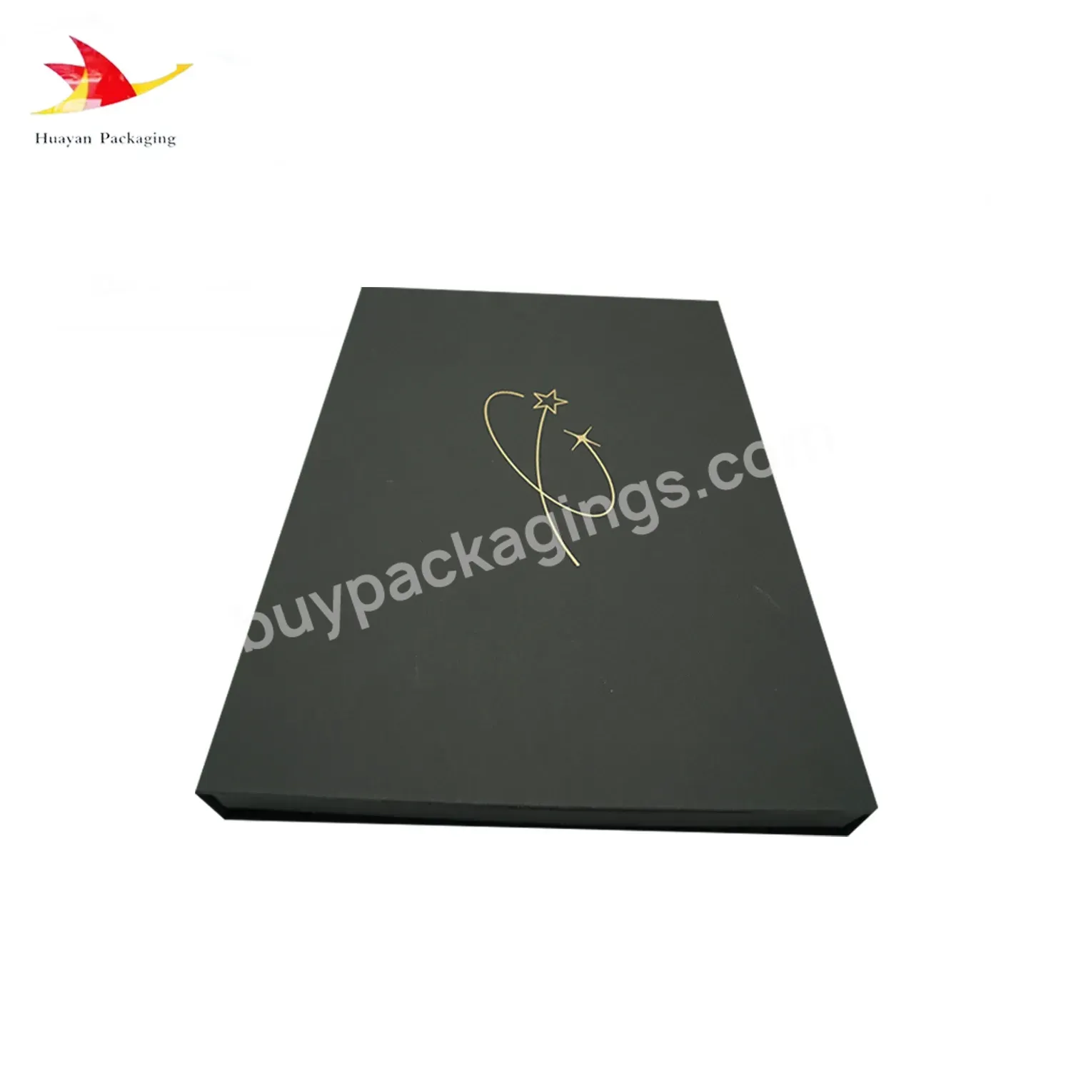 Custom Branding Matte Black Magnetic Closure Paper Gift Box