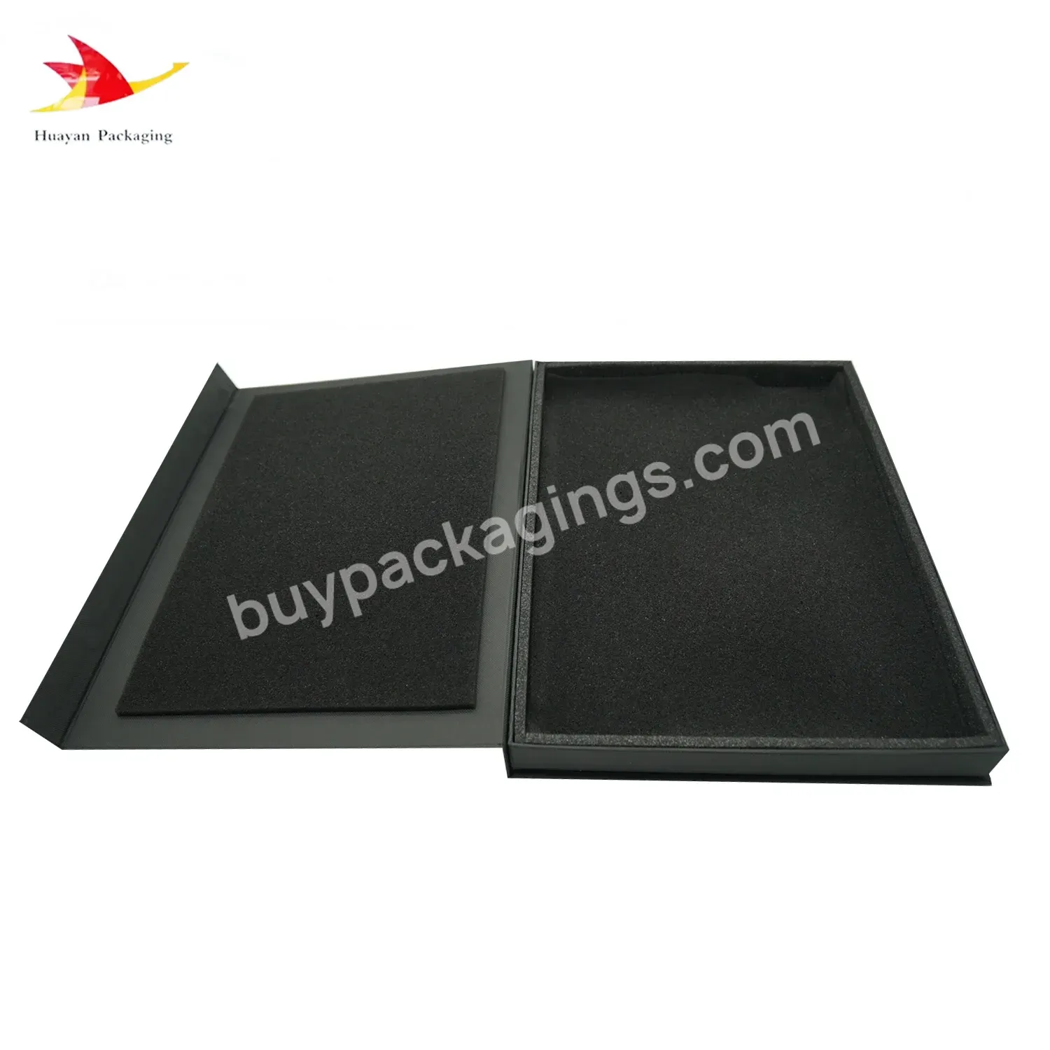 Custom Branding Matte Black Magnetic Closure Paper Gift Box