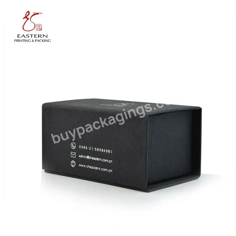 Custom Business Card Storage Box Paperboard 4c Printing Handmade Packing Items Accept Cn;shg Luxury Black Customer's Logo