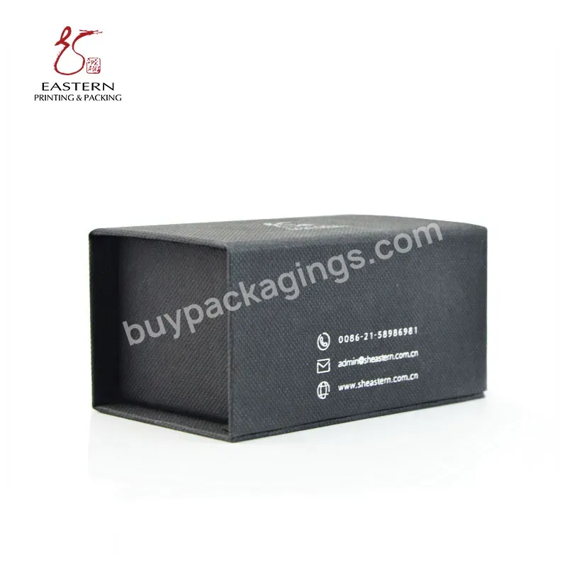 Custom Business Card Storage Box Paperboard 4c Printing Handmade Packing Items Accept Cn;shg Luxury Black Customer's Logo