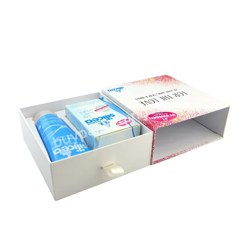Custom Cardboard Gift Packaging Box Custom Cosmetics Drawer Paper Packaging Box With Insert