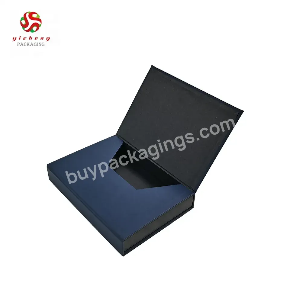 Custom Cardboard Packaging Black Magnet Closure Vip Card Gift Box Gold Foil Logo Credit Card Holder Boxes