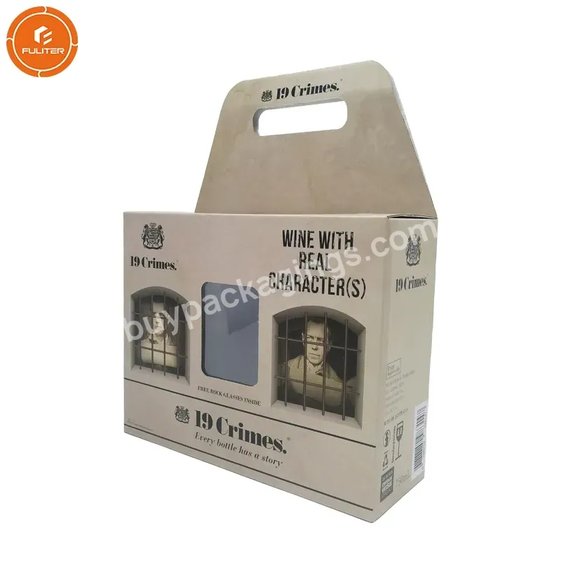Custom Cheap Corrugated Cardboard Packaging Wine 8pcs 24pcs Handle Beer Box