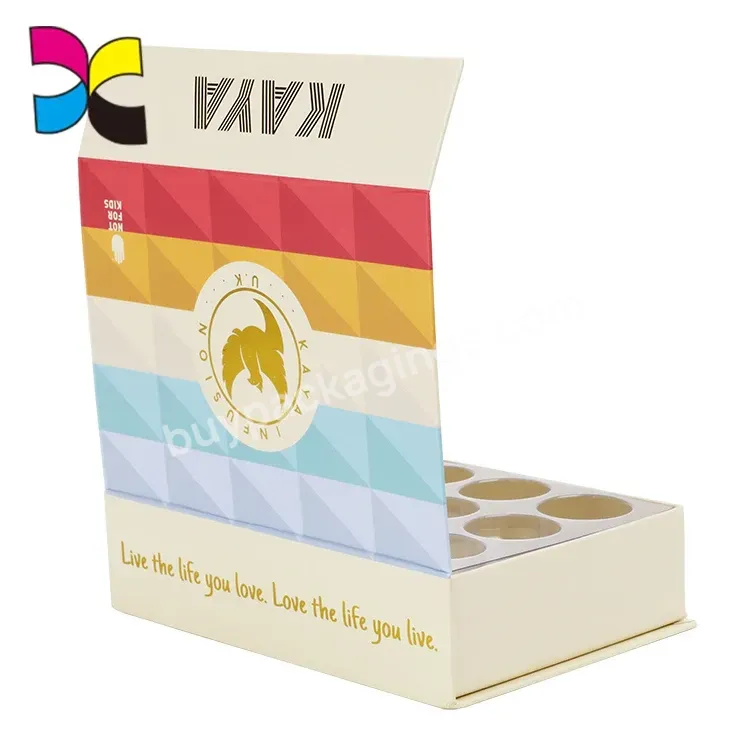 Custom Color Box With Custom Plastic Tray Inside Book Style Box With Magnets Side Open Rigid Cardboard Box Printing