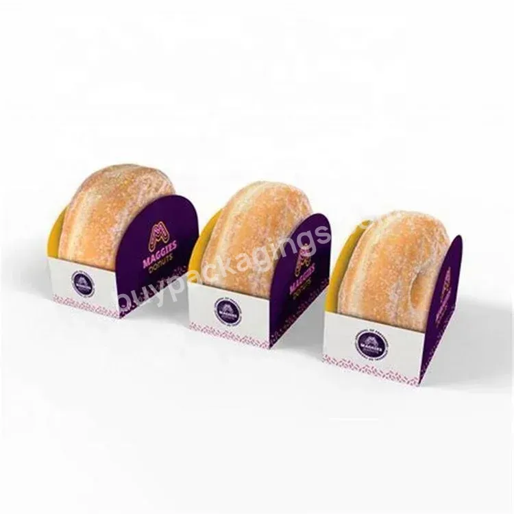 Custom Color Printed Mini White Packaging Bakery Donuts Paper Box