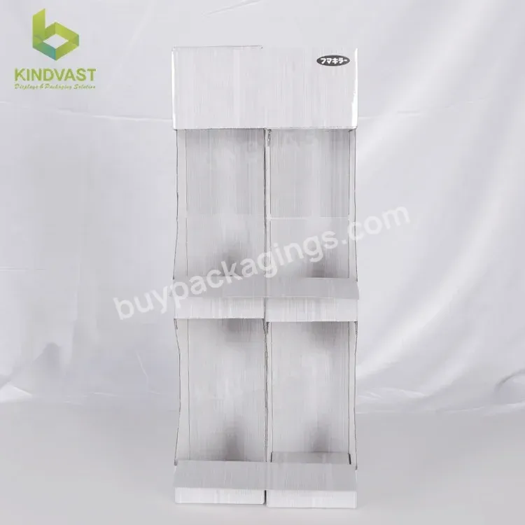 Custom Combined Cardboard Bottle Cup Drink Products Paper Display Glossy Floor Stand Assemble Unique Display With Metal Hook - Buy Custom Bottle Cup Drink Products Cardboard Display,Paper Display Glossy Floor Stand Display,Assemble Unique Display Wit