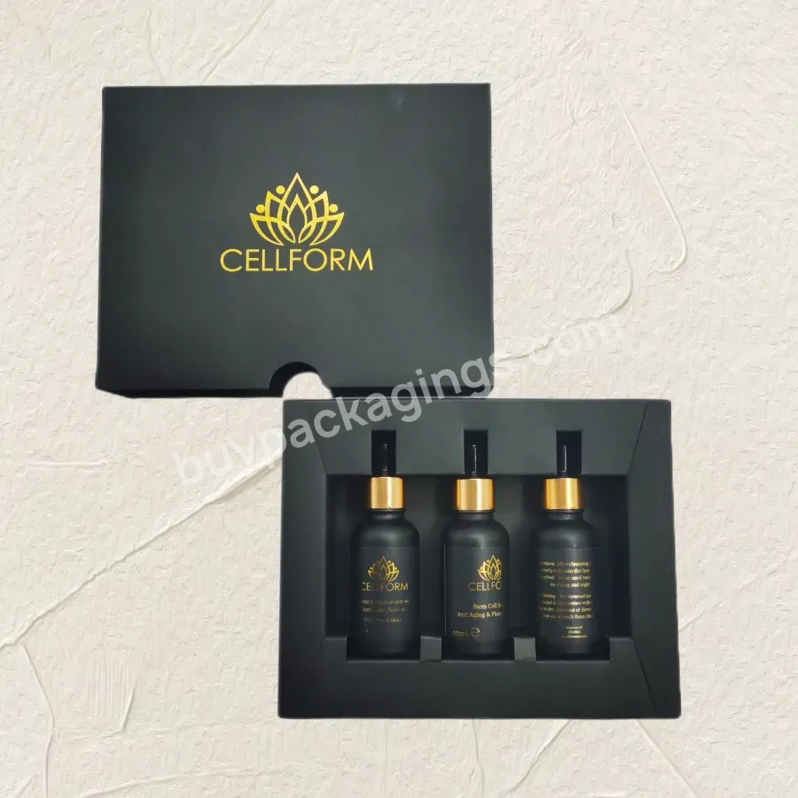 Custom Cosmetic Gift Set Boxes Essential Oil Bottle Packaging Box Makeup Products Paper Packaging Box With Paper Tray