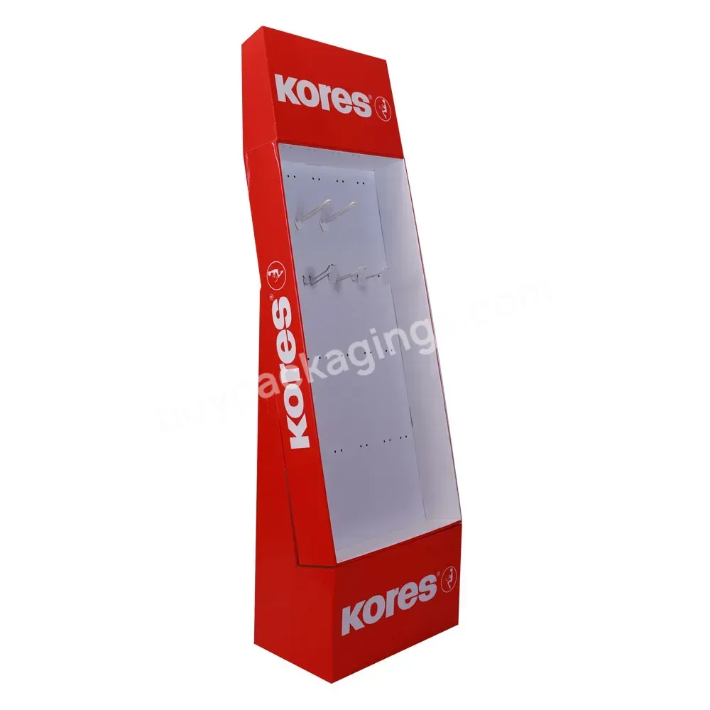 Custom Design Retail Store Corrugated Paper Hook Display Rack Phone Accessories Electronic Products Display Racks