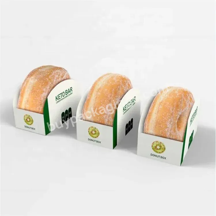 Custom Eco Friendly Wholesale White Cardboard Paper Donut Packaging Box With Logos