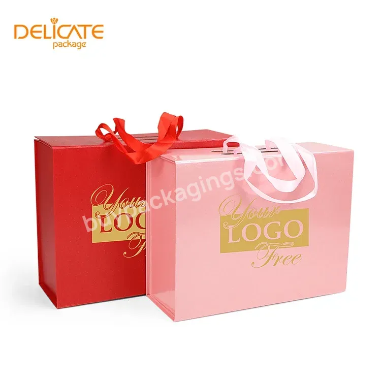 Custom Folding Paper Flat Pack Box Luxury Magnetic With Magnet Closure