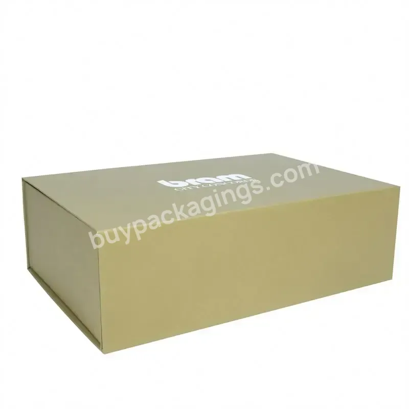 Custom Handle Gift Box Packaging Magnetic Folding Boxes For Shoes Clothing With Ribbon Scarf Box