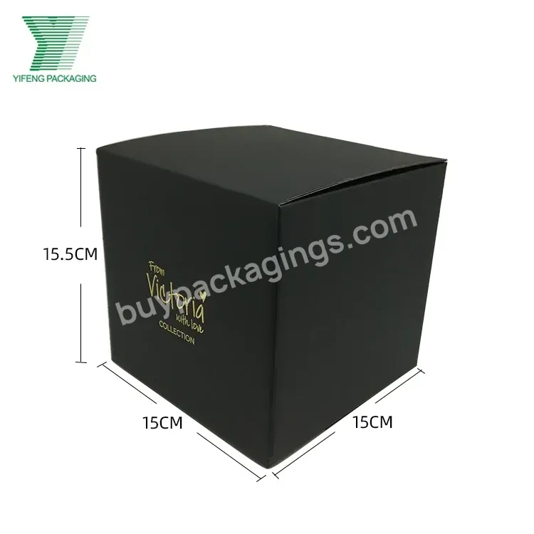 Custom High Quality Corrugated Cosmetic Packaging Box Logo Printed Matte Black Gift Packaging Folding Paper Box