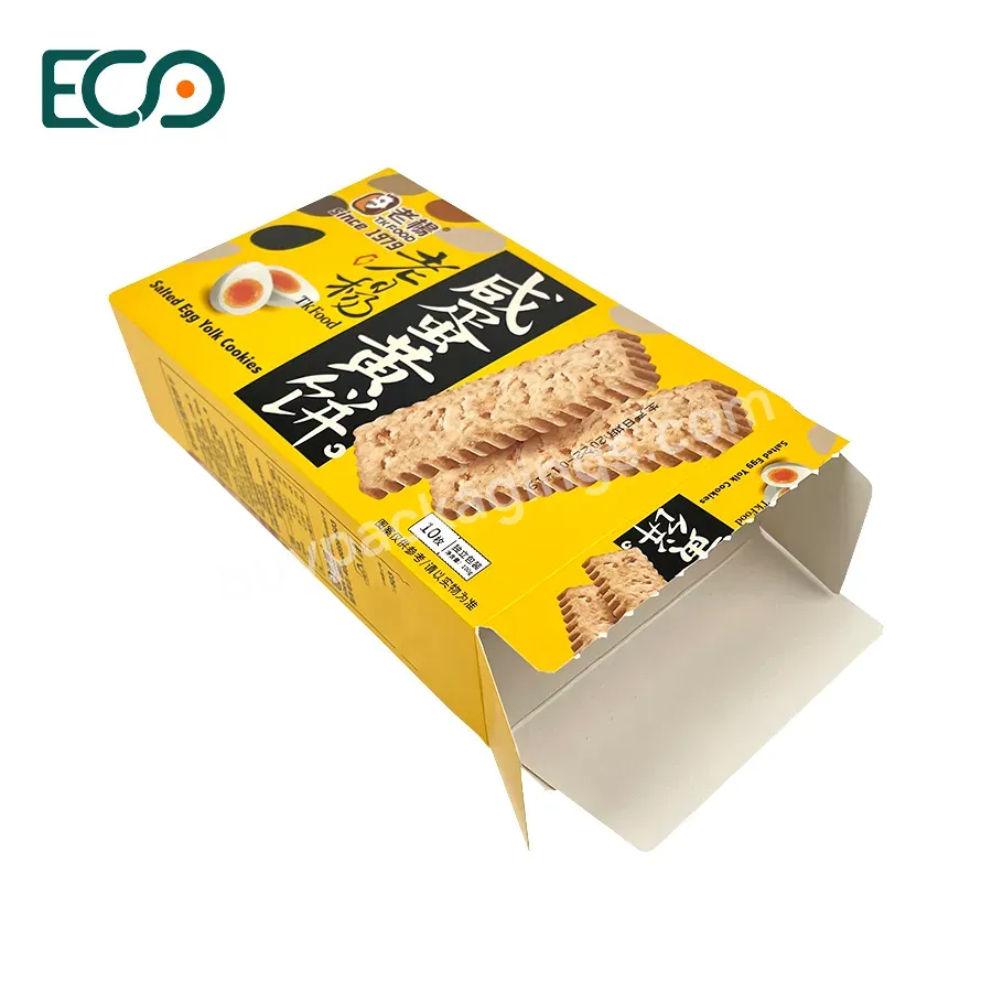 Custom High Quality Food Biscuit Cake Small Recyclable White Cardboard Paper Packaging Boxes With Printing