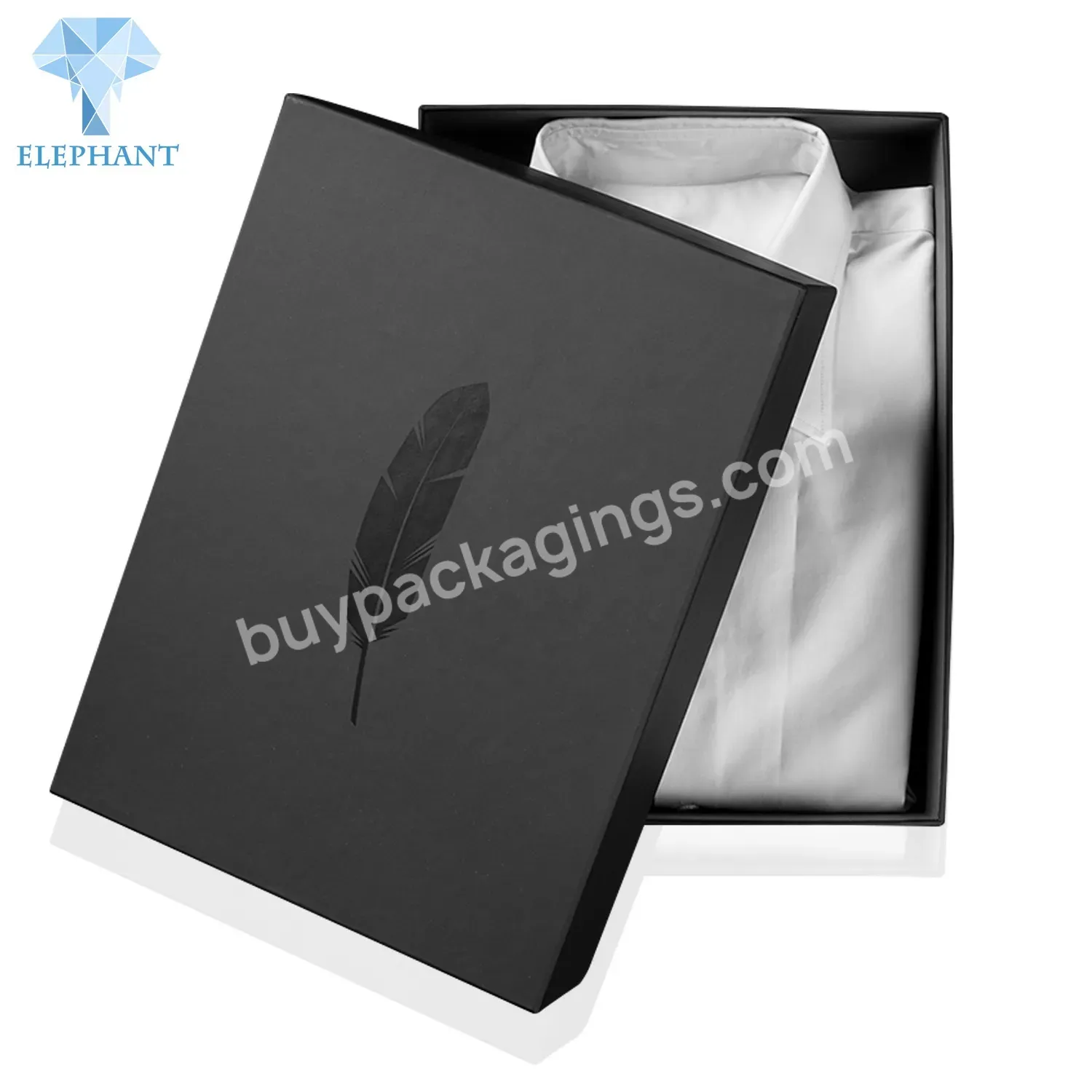 Custom High Quality Men's Clothing Socks Shoe Matte Black Gift Box Packaging With Logo