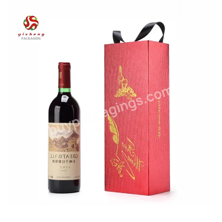 Custom Logo Black Luxury Red Wine Paper Folding Box Foldable Packing Wine Bottle Packaging Gift Wine Box
