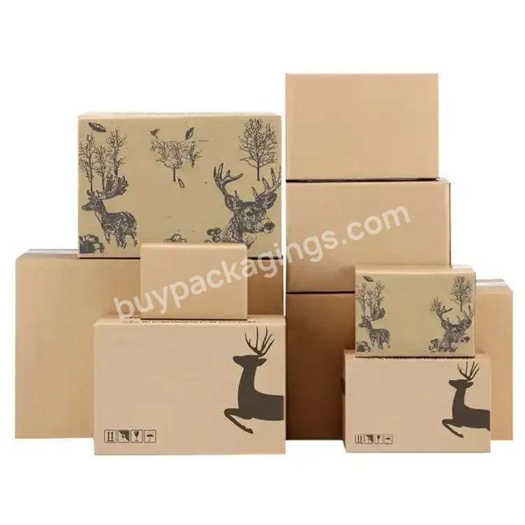 Custom Logo Corrugated Cardboard Carton Shipping Sealing Box Packaging Tape Storage Large Boxes