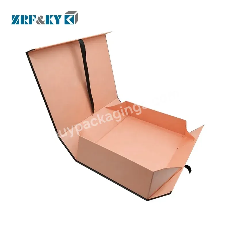 Custom Logo Hot Stamping Printed Color Foldable Paper Gift Collapsible Brand Bag Packaging Box