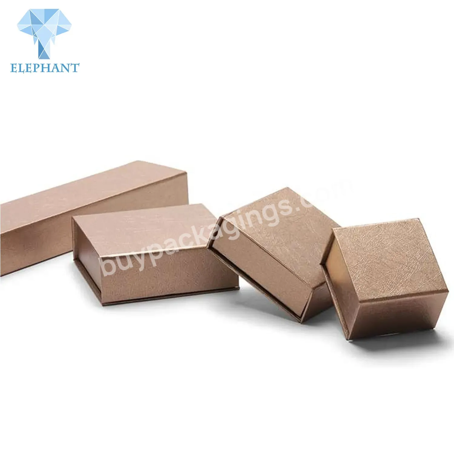 Custom Logo Luxury Gift Box Brown Magnetic Bracelet Jewelry Packaging Box