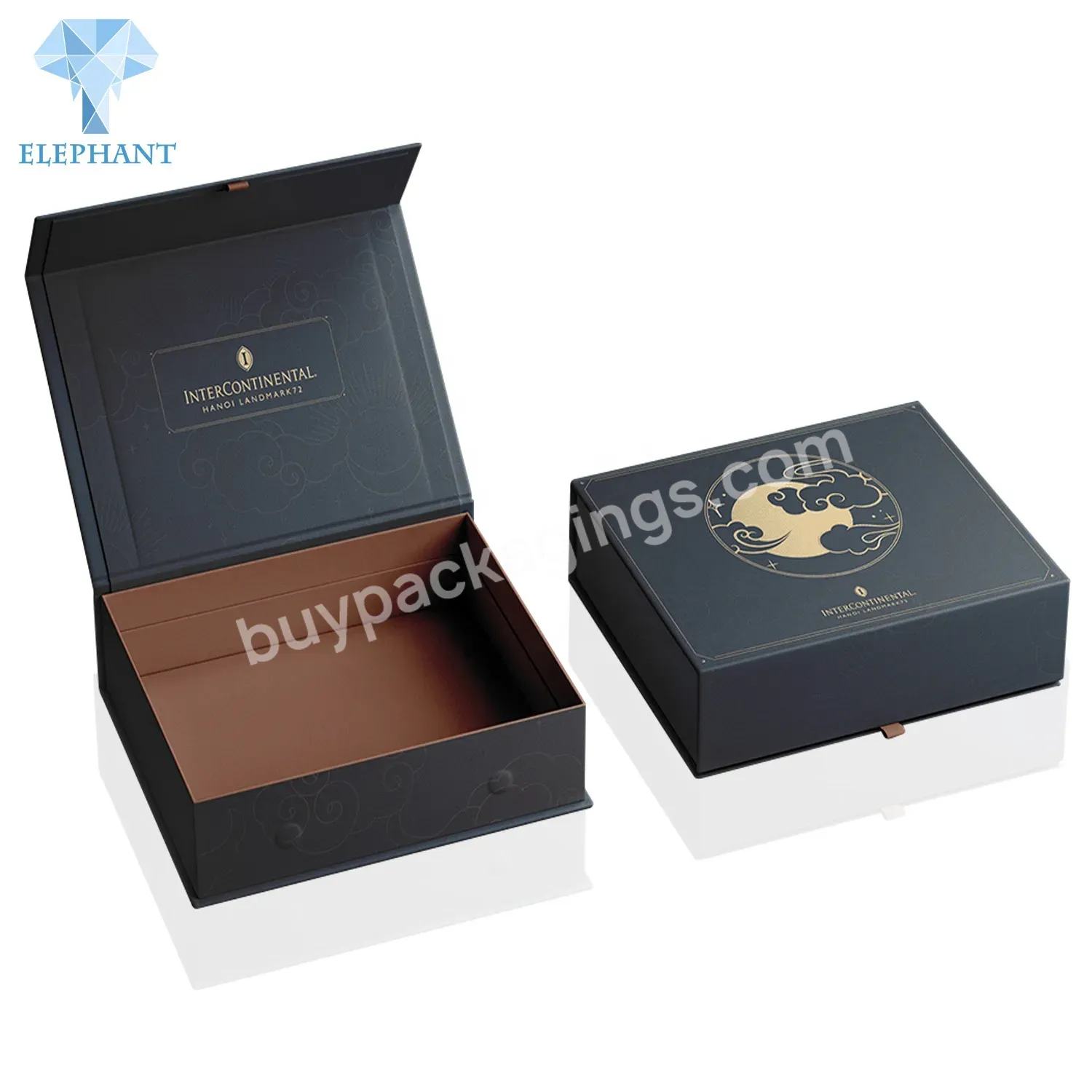 Custom Logo Luxury Matte Black Large Tea Flip Top Shipping Magnetic Box Packaging