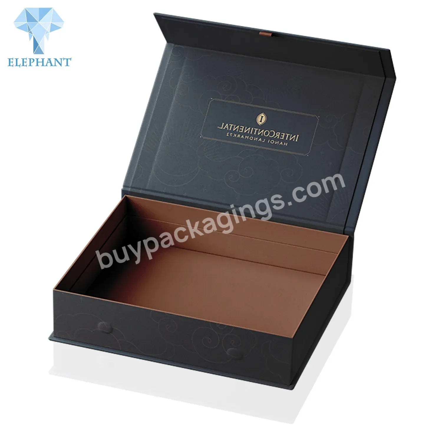 Custom Logo Luxury Matte Black Large Tea Flip Top Shipping Magnetic Box Packaging