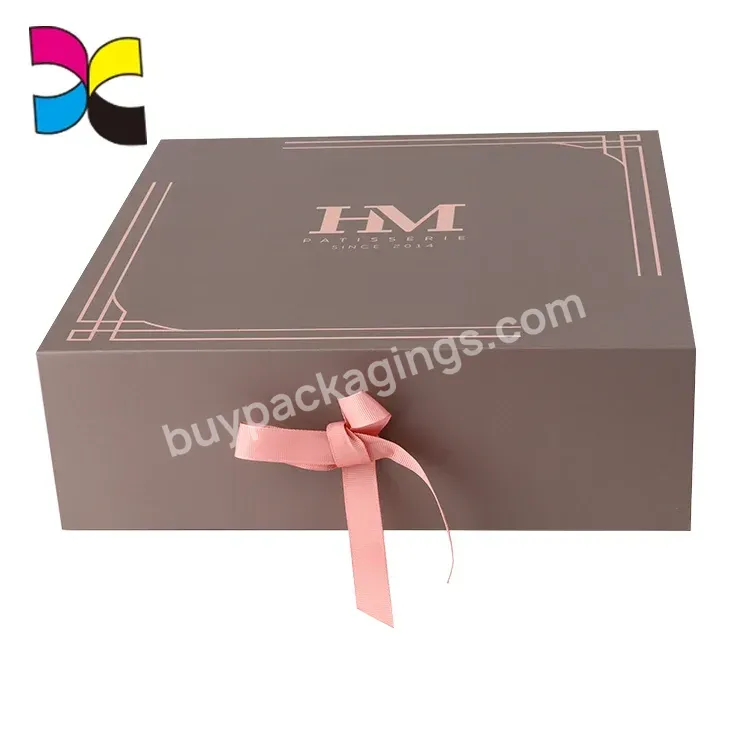 Custom Logo Luxury Pink Paper Gift Packaging Box With Magnetic Lid