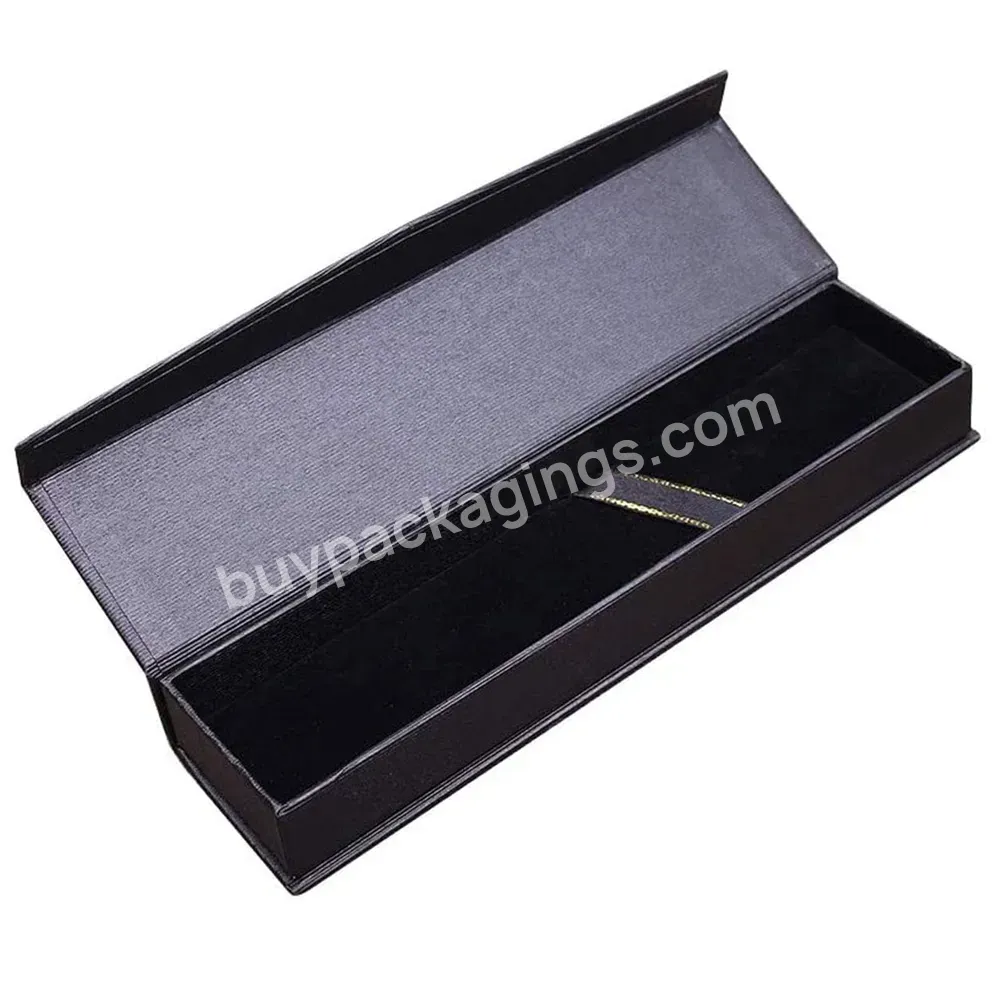 Custom Logo Magnetic Closure Flip Type Cardboard Paper Packaging Gift Pen Box